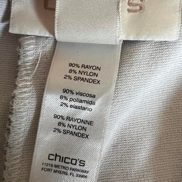 Chicos Houndstooth Stretchy Pull On Straight Leg Pants - Picture 6 of 6